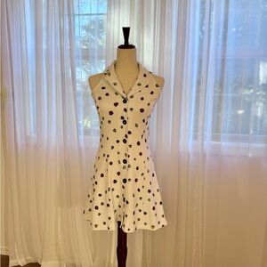 ModCloth Ivory Dress with Colorful Insect Pattern